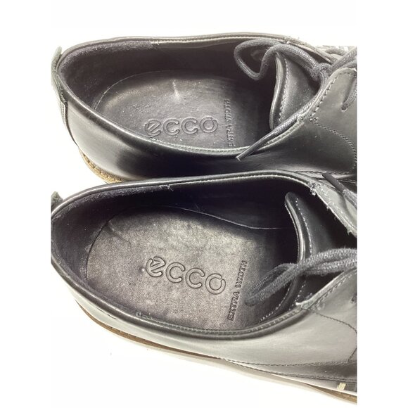 Ecco Mens Dress Shoes Black Leather Lace-Up Derby Style  Size 46, US 12*NWOB - Picture 10 of 14